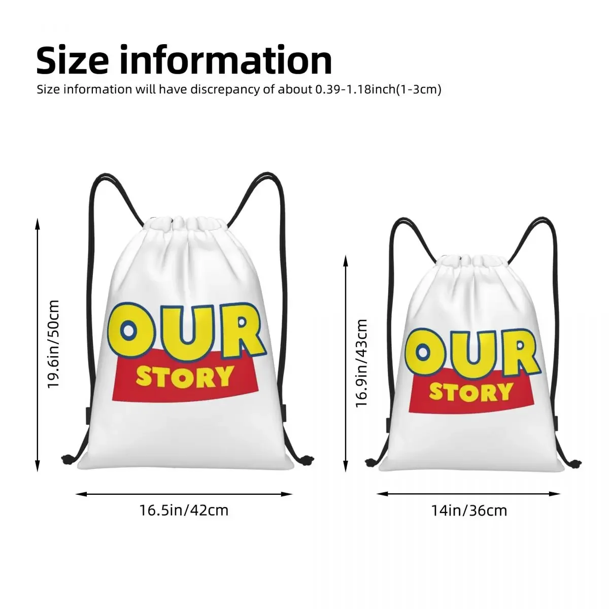 Our Story Toy Story Drawstring Bags Sports Backpack Gym Sackpack Water Resistant String Bag for Running