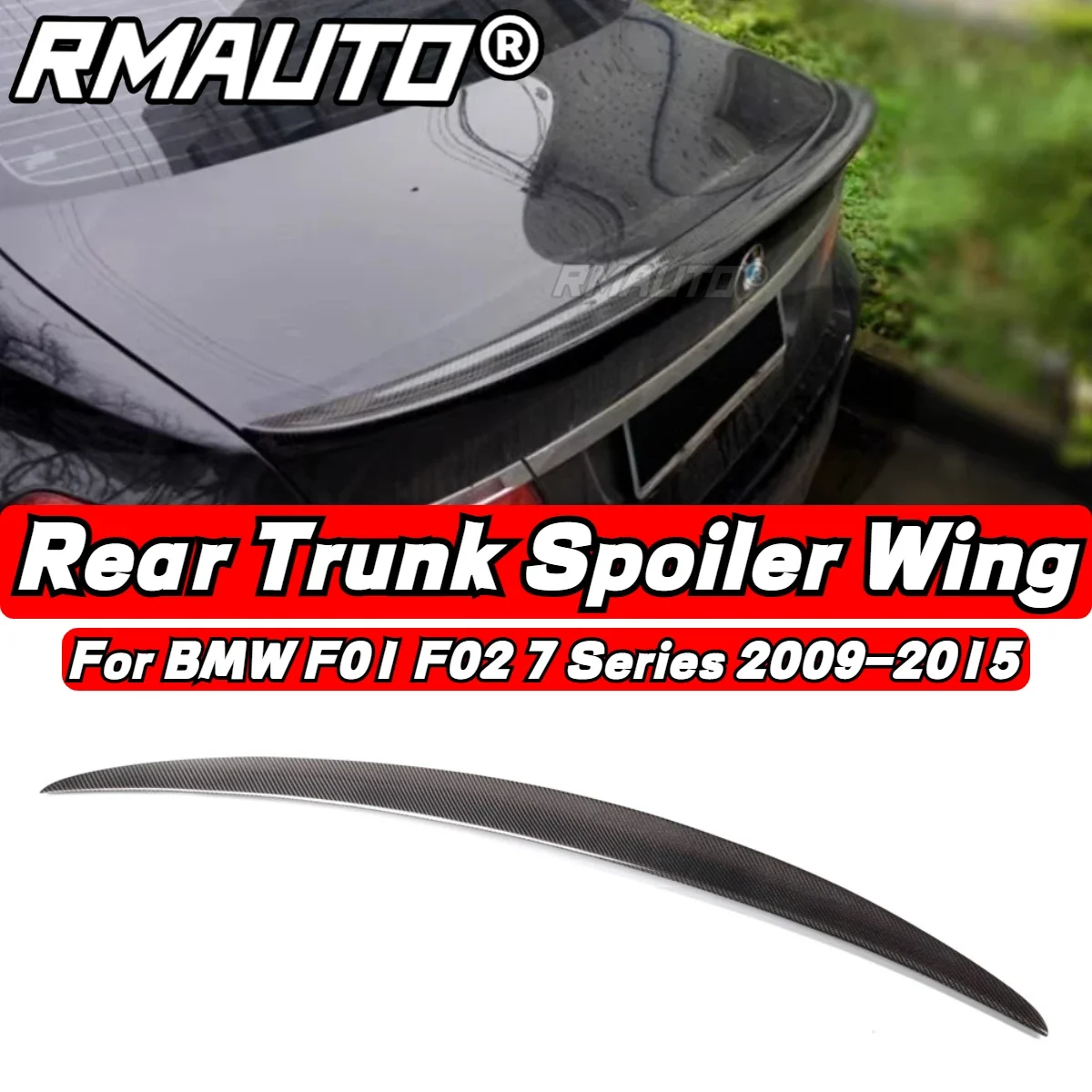 

F01 Spoiler Real Carbon Fiber Rear Trunk Spoiler Wing For BMW F01 F02 7 Series 2009-2015 Wing Spoiler Car Accessories Body Kit