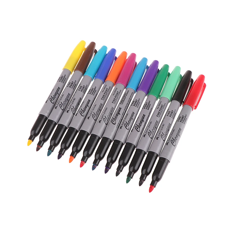 #6/12Pcs Microblading Erasable Skin Marker Pen Tattoo Sketch Transfer For Body Art Makeup Accessories Office Study Supply