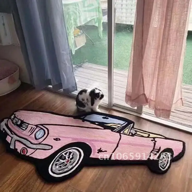 

Cute Cheaper Car Flocking Rug Shape Plush Kids Bedside Carpet Absorbent Super Home Mats Mat Floor Irregular Anti-Slip Bath Decor