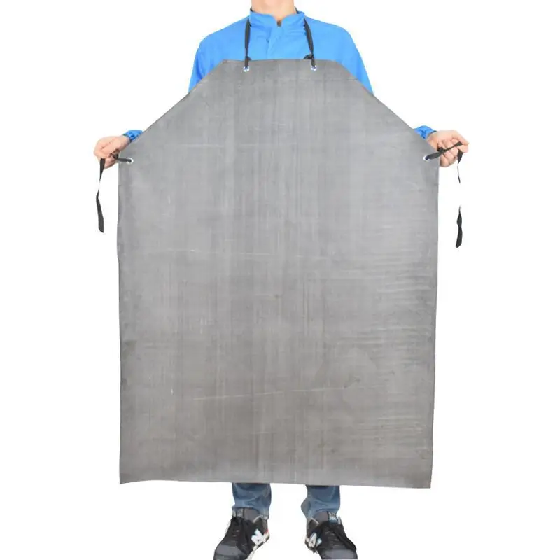 XXM-001 Venta al por mayor delantal de goma engrosado resistente al desgaste resistencia a ácidos y álcalis trabajo antiaceite delantal de poliéster de goma impermeable