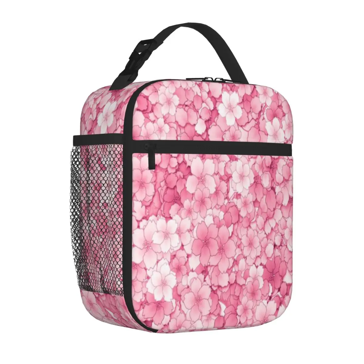 Bestselling Falling Sakura Cherry Blossom Hip Hop Durable Lunch Bag Hospital Visiting Work Lunch Bag