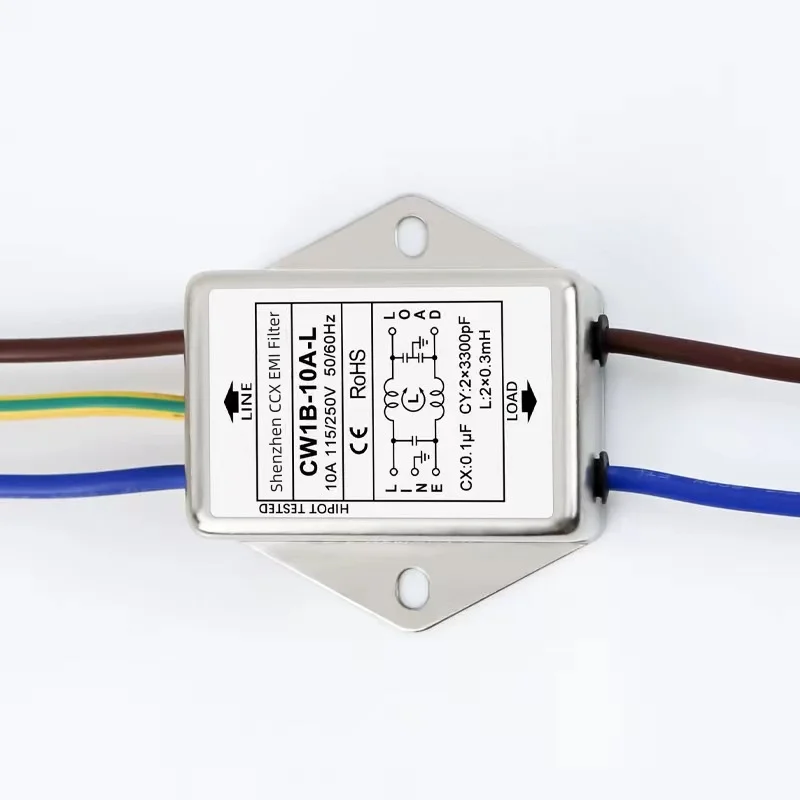 115V / 250V 10A 50/60Hz CW1B-10A-L filtro di alimentazione EMI monofase CW1B-6A -L CW1B-3A -L AC per macchina Laser