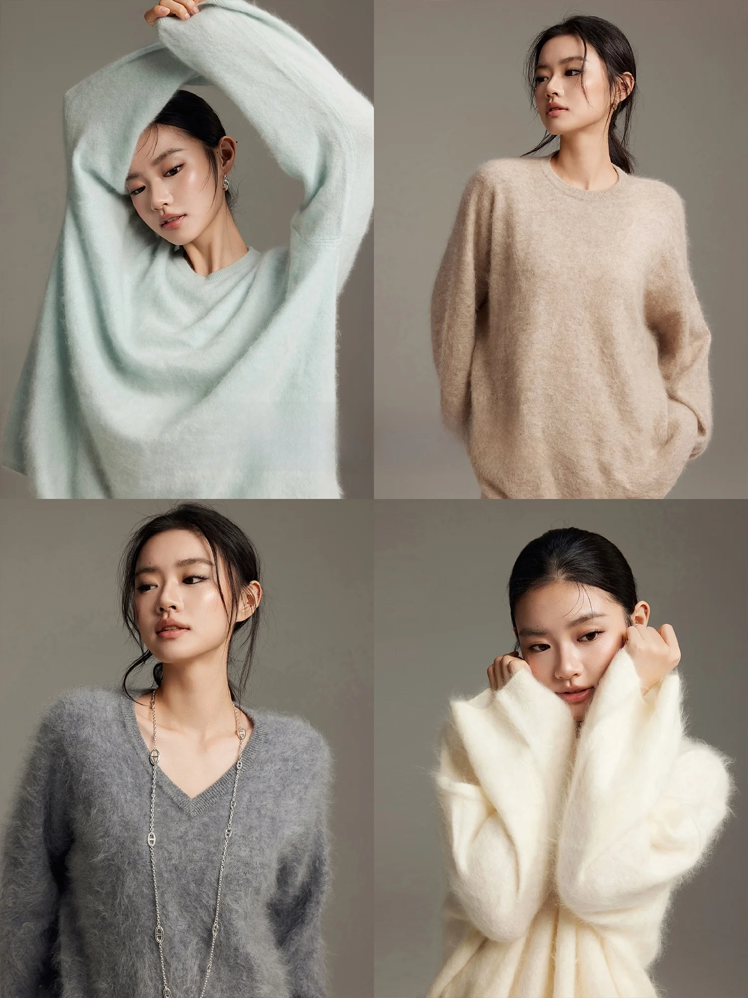 

Luxury Camere Sweater V-Ne round Ne Pull-On Regular Thin Casual Sle 00% Goat Camere Soft Comfy Lazy Sle