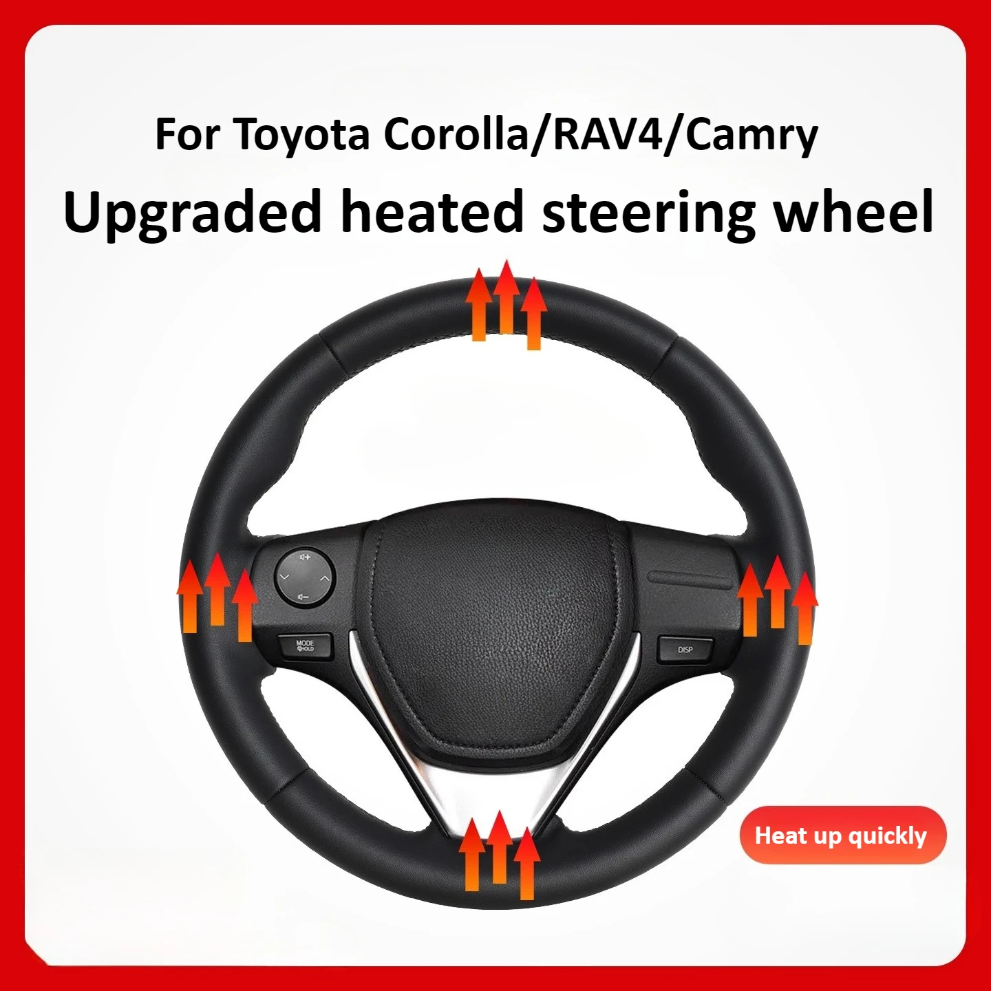 

For Toyota RAV4/Corolla/Avalon/Camry Steering Wheel Winter Heated Interior Steering Wheel Accessories
