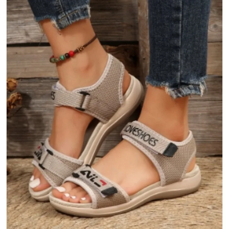 Sports Sandals Summer New Open Toe Heightened Platform Sandals Women's Beach Shoes Athleisure Sandals Plus Size 35-43