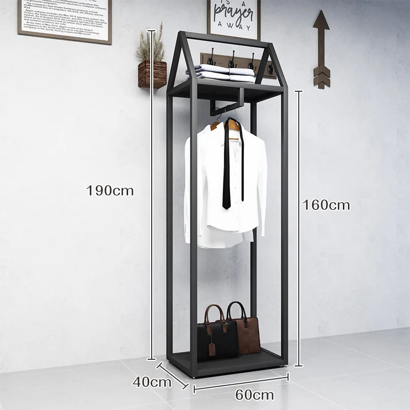 custom.Kainice Supplier Retail Clothing Display Shelves Furniture Metal Frame Shirt Display Frame Shelf Display Garment Rack