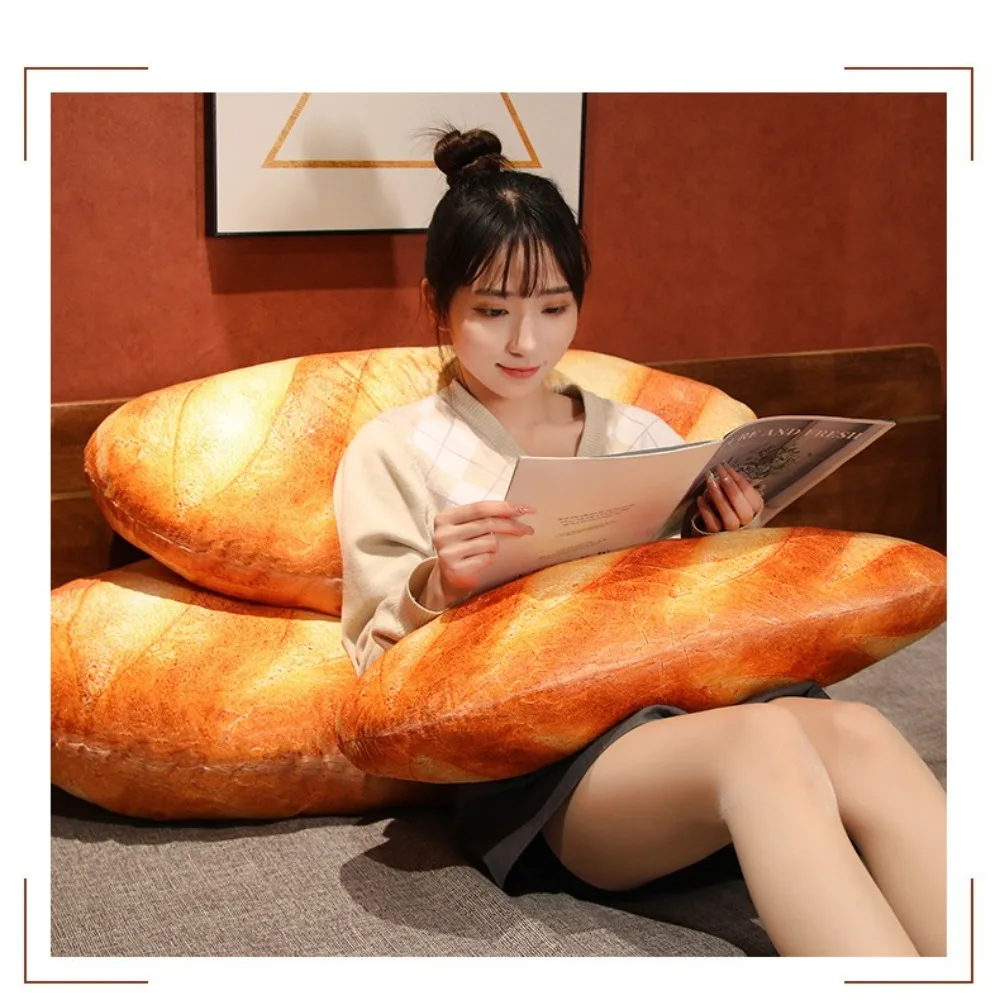 Oreiller en peluche pain français 20/50/70CM, compagnon de couchage lombaire, Simulation de nourriture, coussin doux, cadeau d'anniversaire, jouet