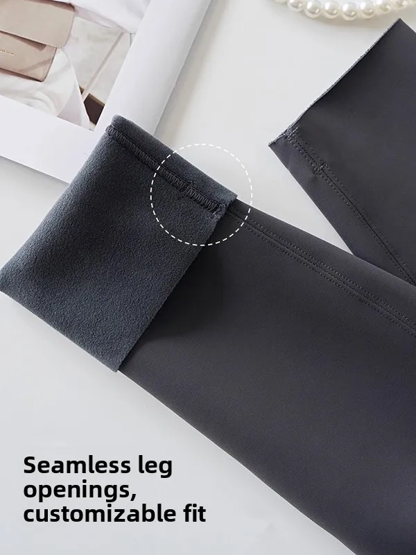 กางเกงโยคะเอวสูงสำหรับผู้หญิง ผ้าฟลีซซับใน กางเกงรัดรูปสำหรับฤดูใบไม้ร่วงและฤดูหนาว กางเกงชั้นในลำลอง