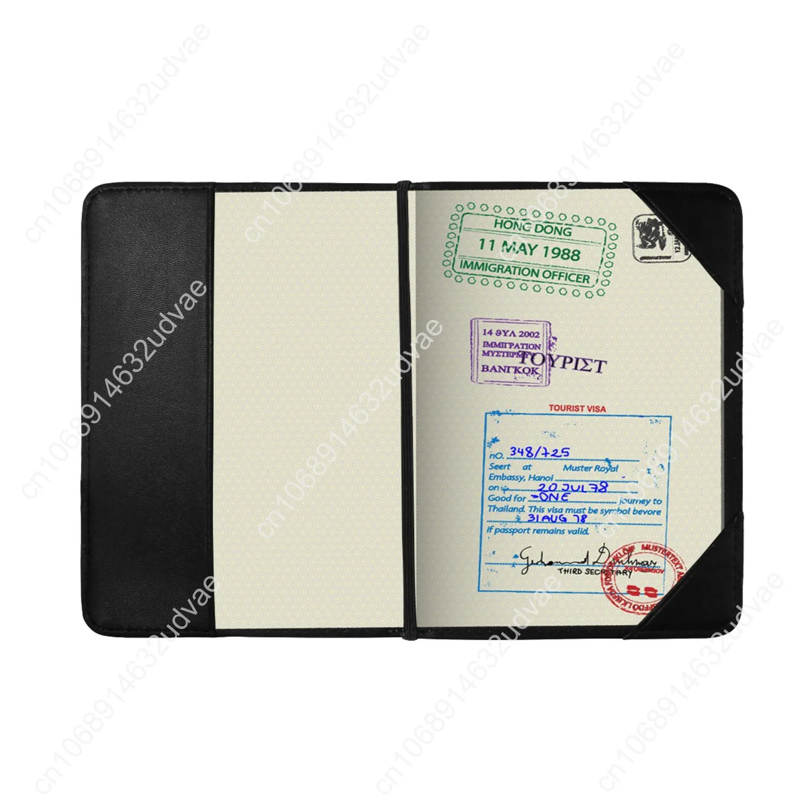 Custom Image Passport Cover Wallet Bag Men Women Genuine Leather Id Address Holder Portable Boarding Travel Accessories