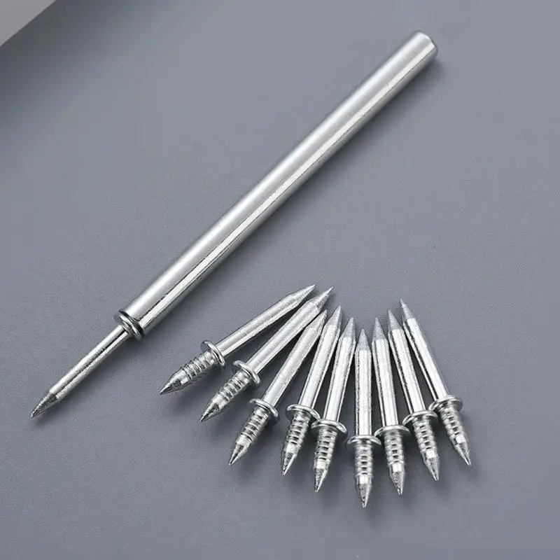50/100pcs Double Head Nails Seamless Nails Skirting Thread Seamless Nail Without Marks Metal Rust-Proof Nails Wood No Trace