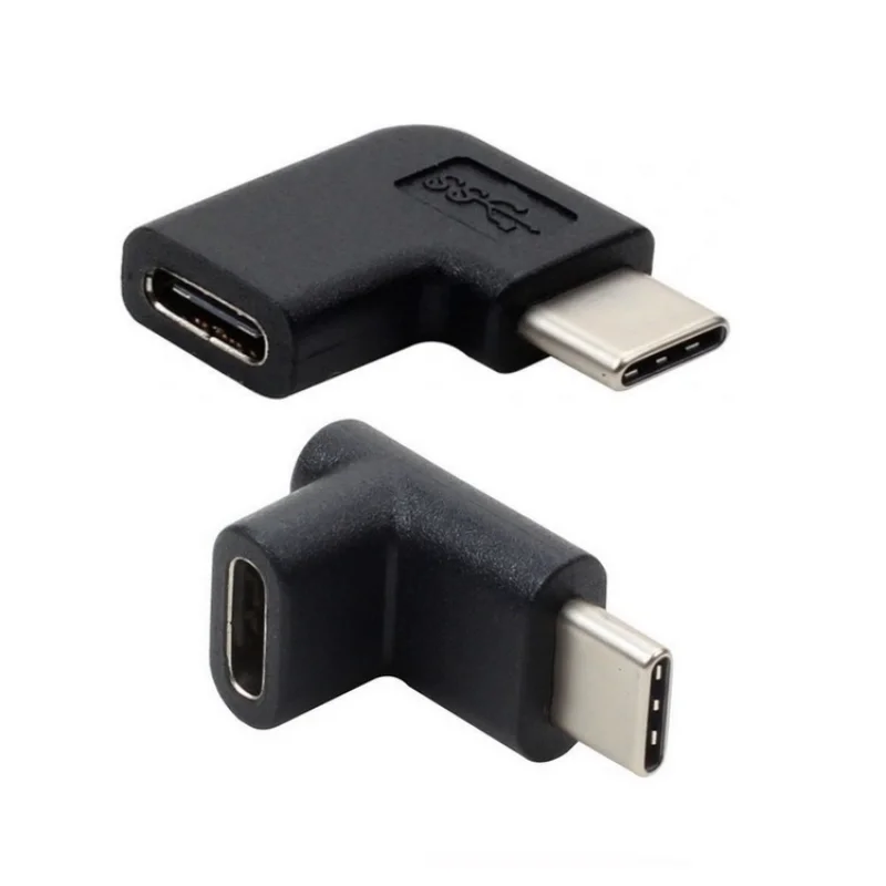 อะแดปเตอร์แปลง USB-C USB 3.1 Type C มุมขวา90องศาสำหรับสมาร์ทโฟน Samsung S9 S8 Note 9