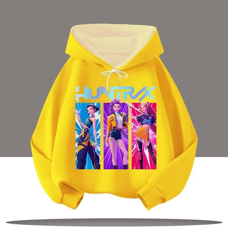 2025 حار بيع أنيمي المرأة KPop شيطان الصيادين ثلاثية الأبعاد مطبوعة فضفاضة تنفس موضة عادية كم طويل هوديي