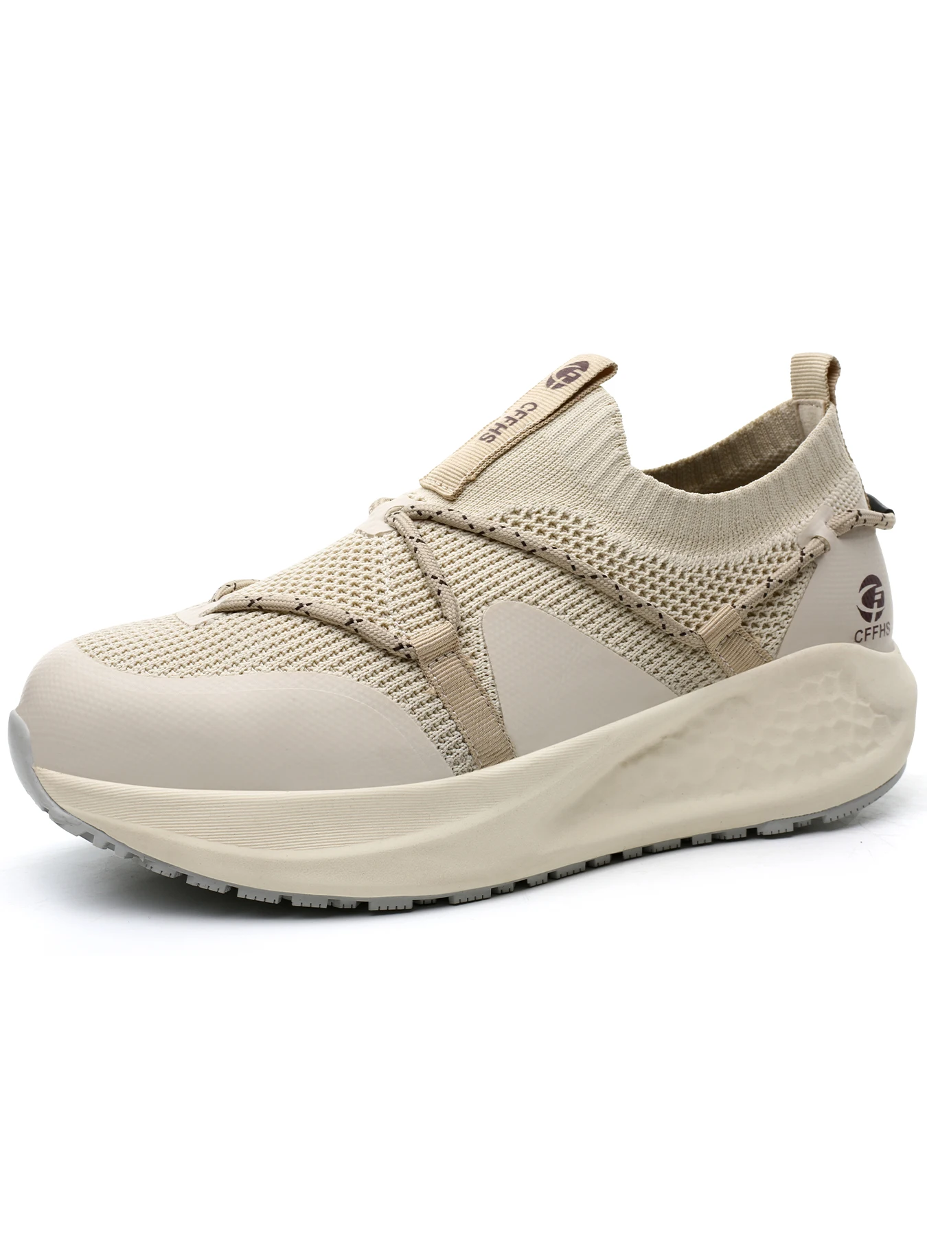 Breathable Knitted Steel-Toe Athletic Work Shoes Impact And Puncture Protection Lightweight Comfortable Safety Footwear for Men And Women