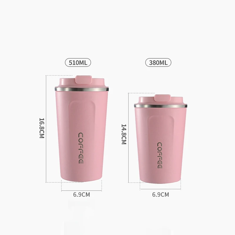 Taza Termo de café de 12oz con pantalla de temperatura, taza de café aislada para llevar, botella de café a prueba de fugas para coche, 380/510ml