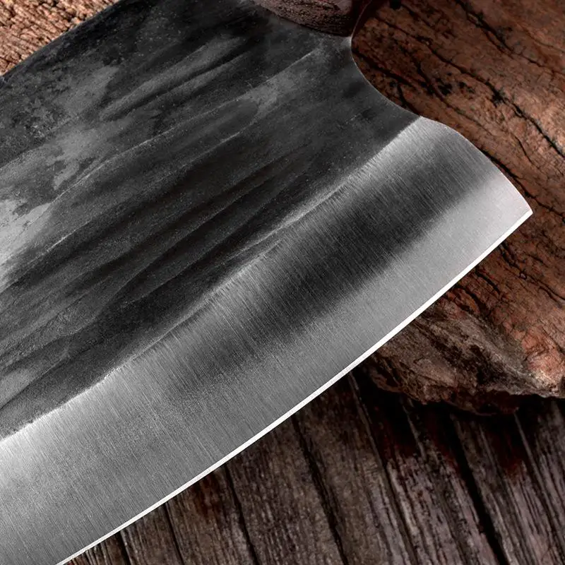 Kitchen Knife Handmade Forged Butcher Chef Knives High-Carbon Bone Chopping Knife Vegetables Slicing Meat Cleaver Carbon Knife