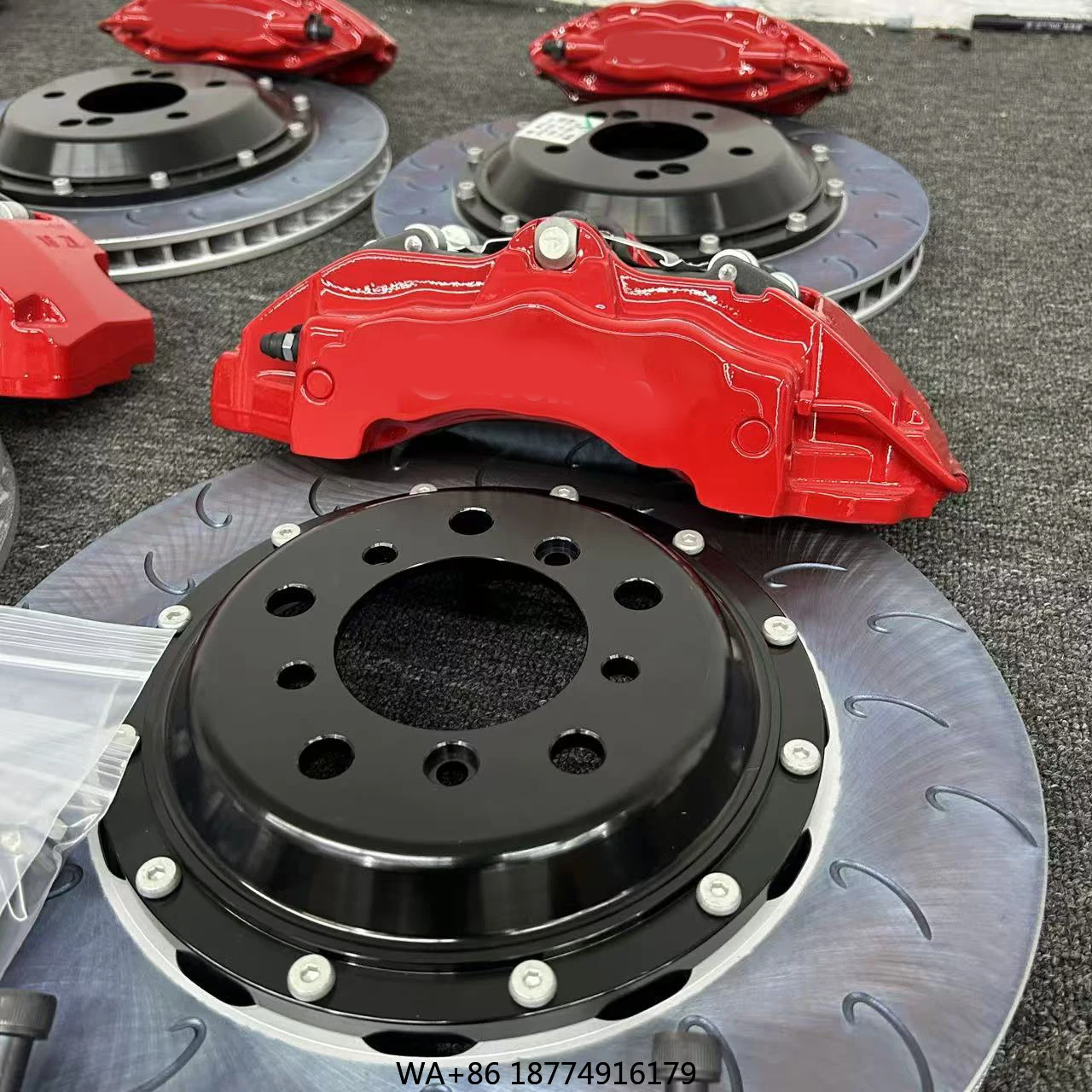 Frente vermelha 6 pote traseiro 4 pote traseiro 355mm 362mm 380mm pinça de freio para f10 x5 kia suzuk