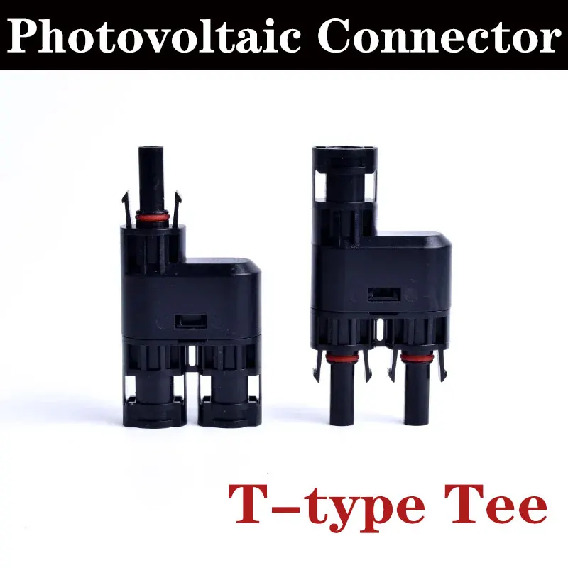 MC Series 3 way T-type Photovoltaic Connector Solar Panel Assembly Connection Combination Plug One Out Two Connector 1000V