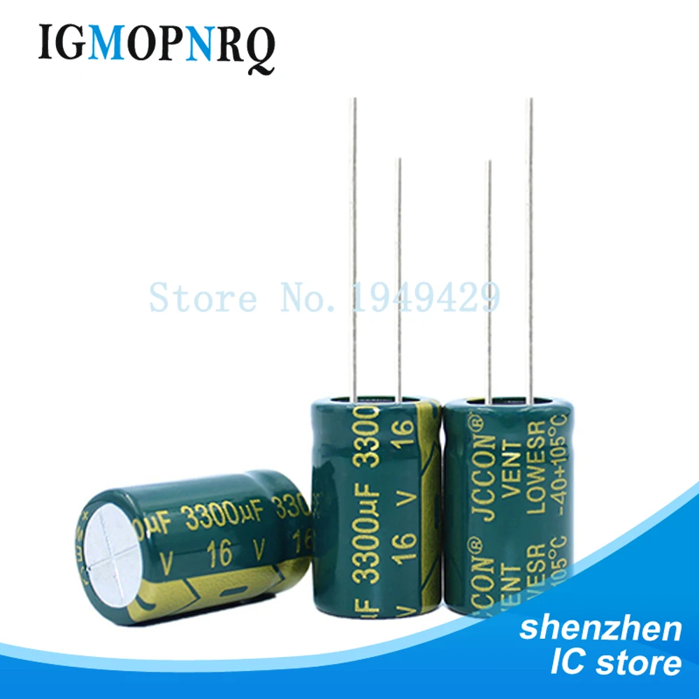 

10PCS Good quality 16V3300UF 13*21MM 3300UF 16V 13x21 16v3300 Aluminum electrolytic capacitor