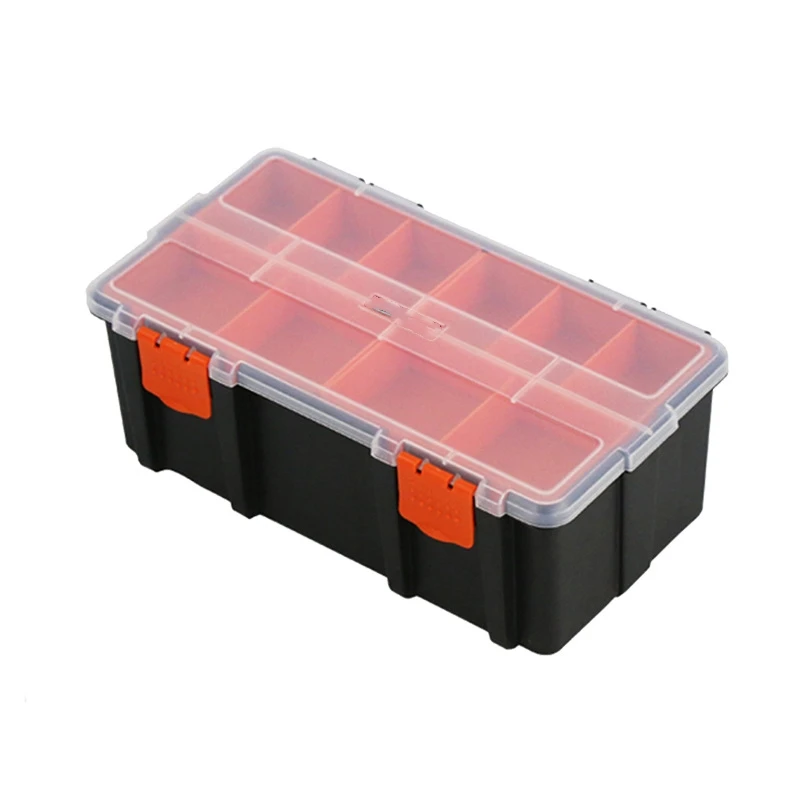 Multi-Grid Parts Box Hardware Storage Toolbox Plastic Case Portable Screw Storage Box Garage Tools Screwdriver Repair Tool Box