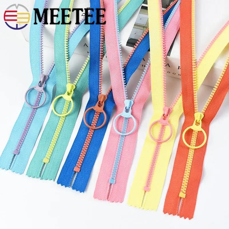 5pcs 3# Resin Zippers 15-40cm Closed End Pull Ring Zip for Sewing Bags Purse Garment Zipper DIY Handmade Accessories Material