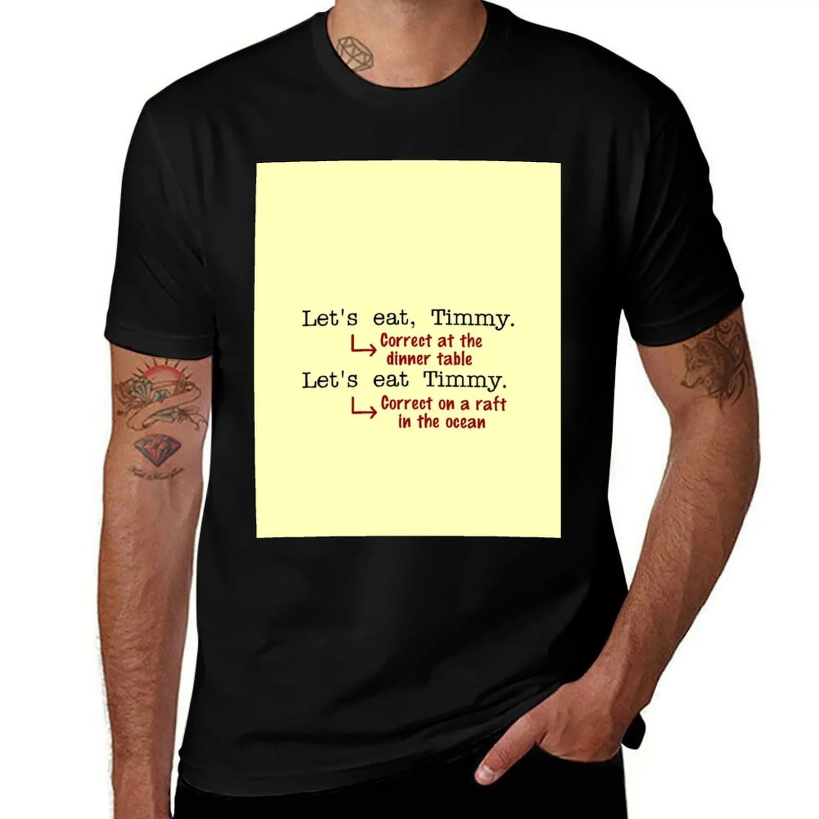 Funny Punctuation Grammar Humor T-Shirt Soft Anti-Shrink Cotton Tee T-Shirt