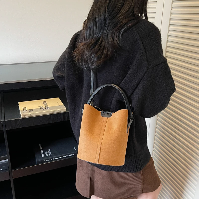 

Высококачественная женская сумка-мессенджер из матовой кожи, классическая повседневная сумка, пригородная сумка-ведро, универсальная модная винтажная сумка