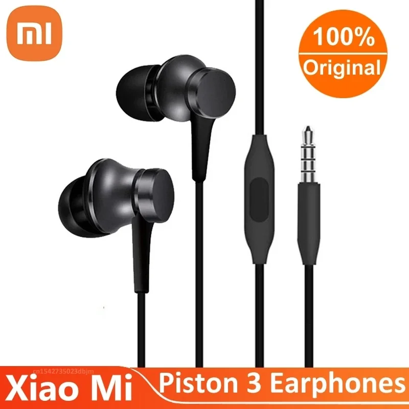 Original Xiaomi Earphone Wired 3.5MM In-ear Sport Music Headphone with Mic HiFi Gaming Headset For Redmi POCO Huawei Samsung