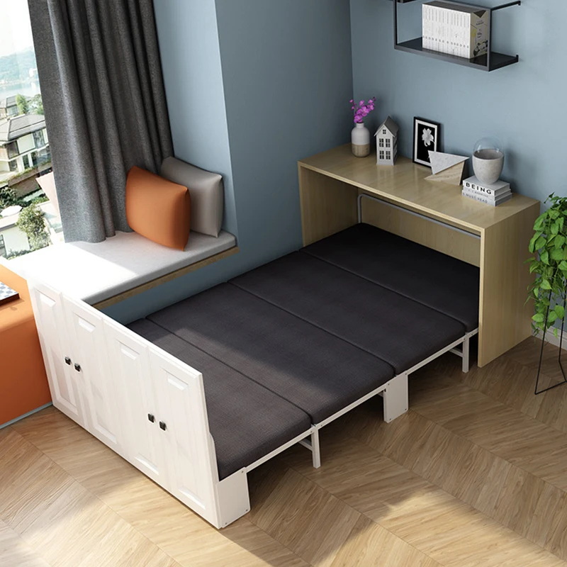 Household Cold Rolled Steel Folding Bed Simple Nap Artifact Office Portable Metal Folding Beds for Bedroom