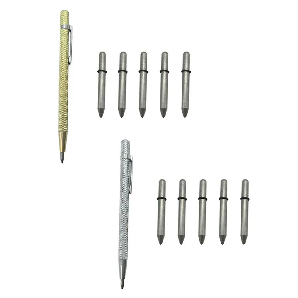 Carboneto de tungstênio Dica Scriber com substituição, Gravação Pen, Shell De Vidro, Construção Ferramentas de marcação, Cerâmica, 5pcs