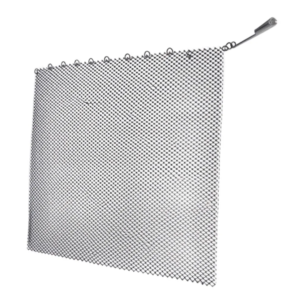 2PCS Metal Fireplace Mesh Curtain 24x18 Inch Spark Guard Screen For Home Heating Safety Protection And Decorative Barrier Tool