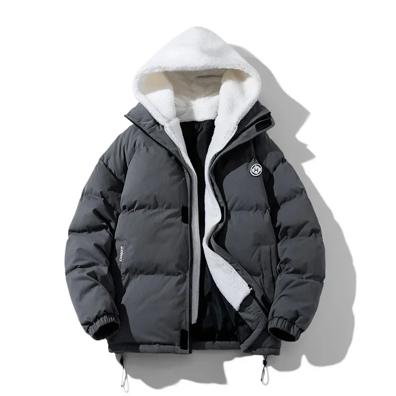 2023 New Cotton Coat Men\'s Coat Winter Vacation Two Piece Hooded Cotton Coat Winter Dress Youth Cotton Coat Clothes