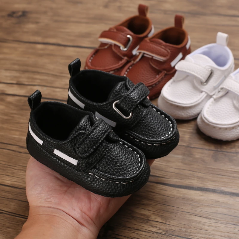 الربيع والخريف نمط 0-1 سنة طفل أحذية المشي لينة سوليد حذاء طفل حذاء كاجوال يغطي الأحذية الجلدية الصغيرة