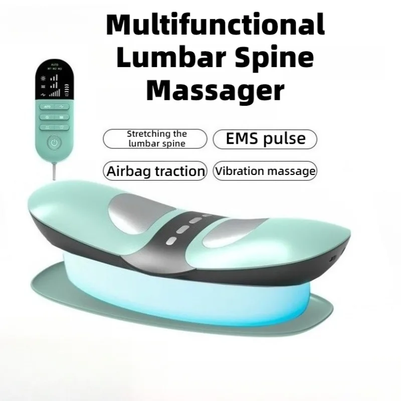

Multifunctional Lumbar Spine Massager High Frequency Vibration Red Light Heating Waist Massager Intelligent Ems Massage Tool