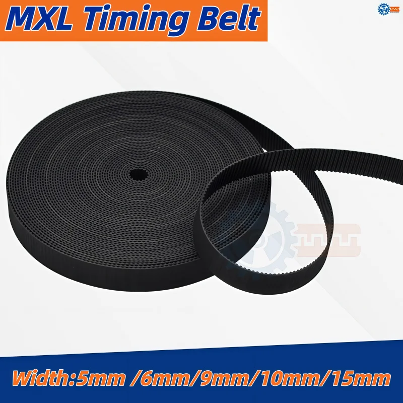 MXL Open-Ended Timing Belt Width 5/6/9/10/15mm Transmission Rubber Belts for CO2 Laser Engraving Cutting Machine 3D Printer CNC