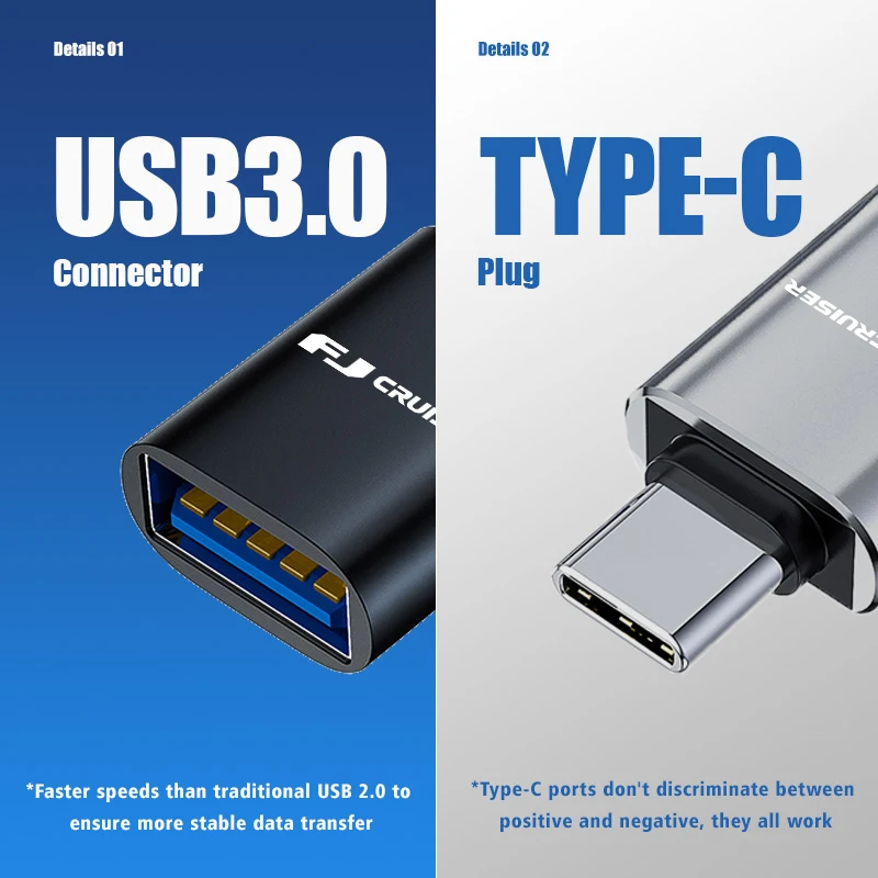 For Toyota Car Mini Type-C USB to USB Adapter Charge Interface Converter FJ Cruiser 2006 2007 2012 2014 2016 2017 Street Cruiser