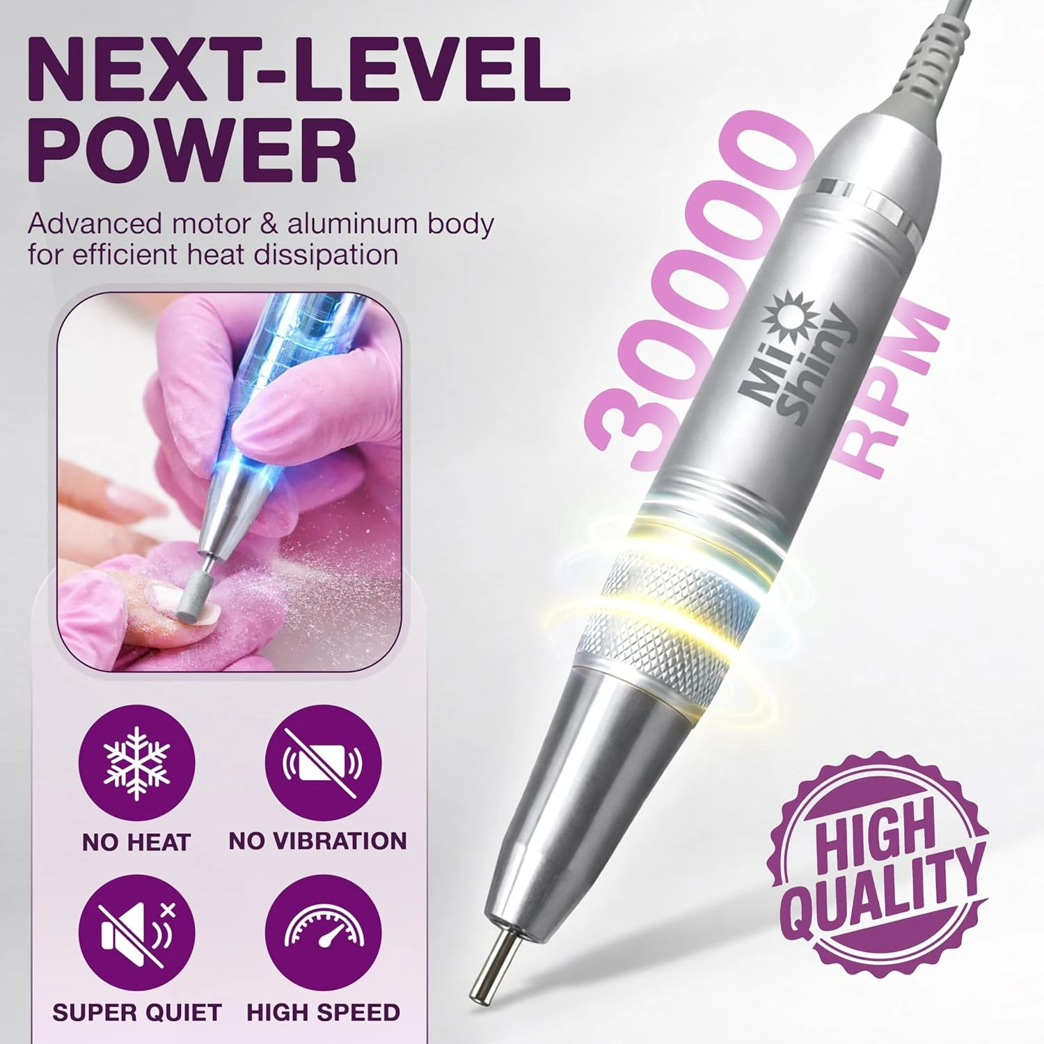 Ersatz-Nagelbohrer-Handstück Kompatibel mit KuPa KP55, KP60, KP5000, Up200, Medi Pro Power 20k - Professionell