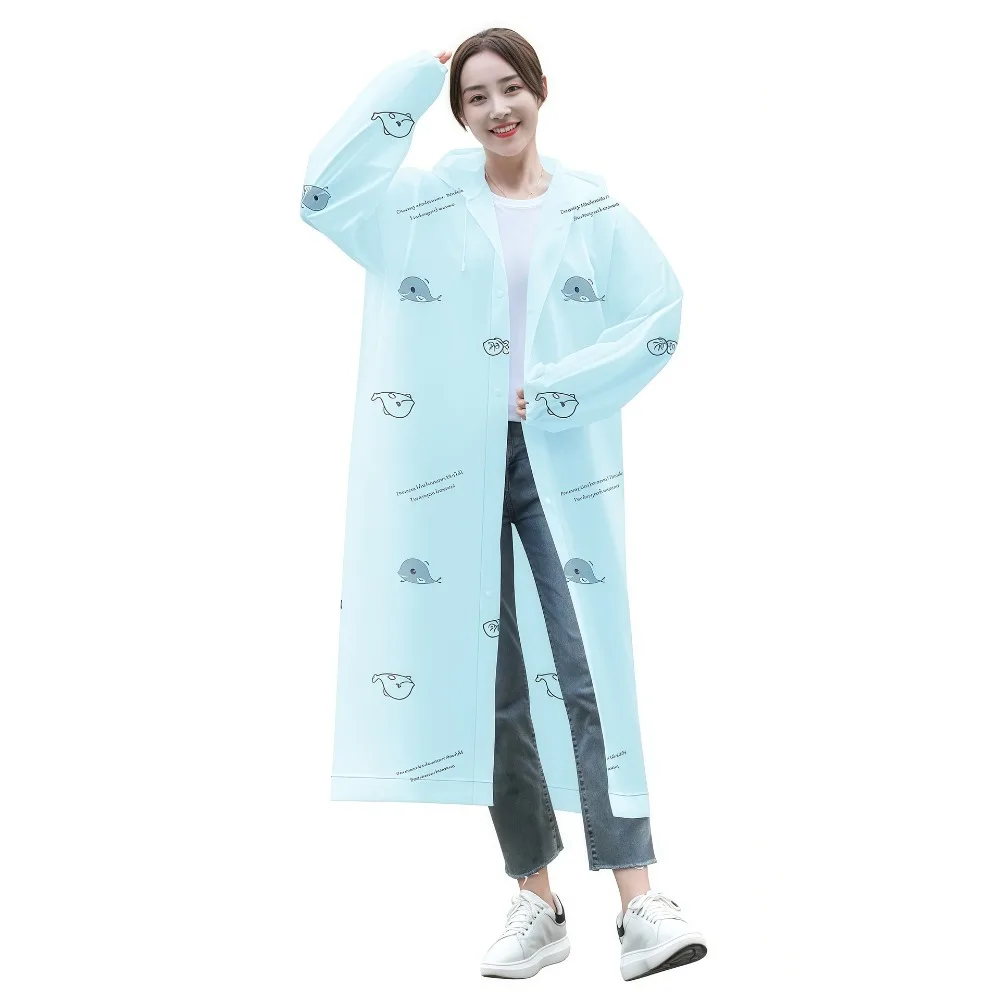 Jednorazowy płaszcz przeciwdeszczowy, długi, pełny, odporny na deszcz, damski podróżny, turystyczny, jeździecki, przenośny, pogrubiony, modny poncho