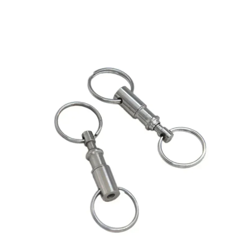 1/3 Piece Double End Detachable Keychain EDC Outdoor Tool Pull-Away Quick Release Pull-Away Keychain Detachable Dual Split Ring