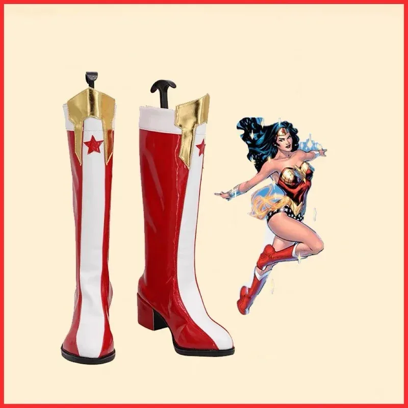 

XT8Diana Prince Red Shoes Длинные сапоги для косплея на заказ для женщин и мужчин @ XT6!