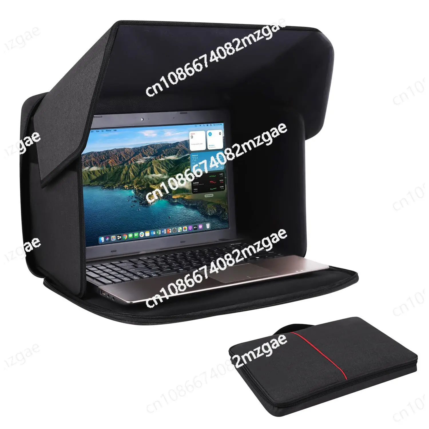 

Outdoor computer bag anti-glare privacy sunshade foldable protective cover