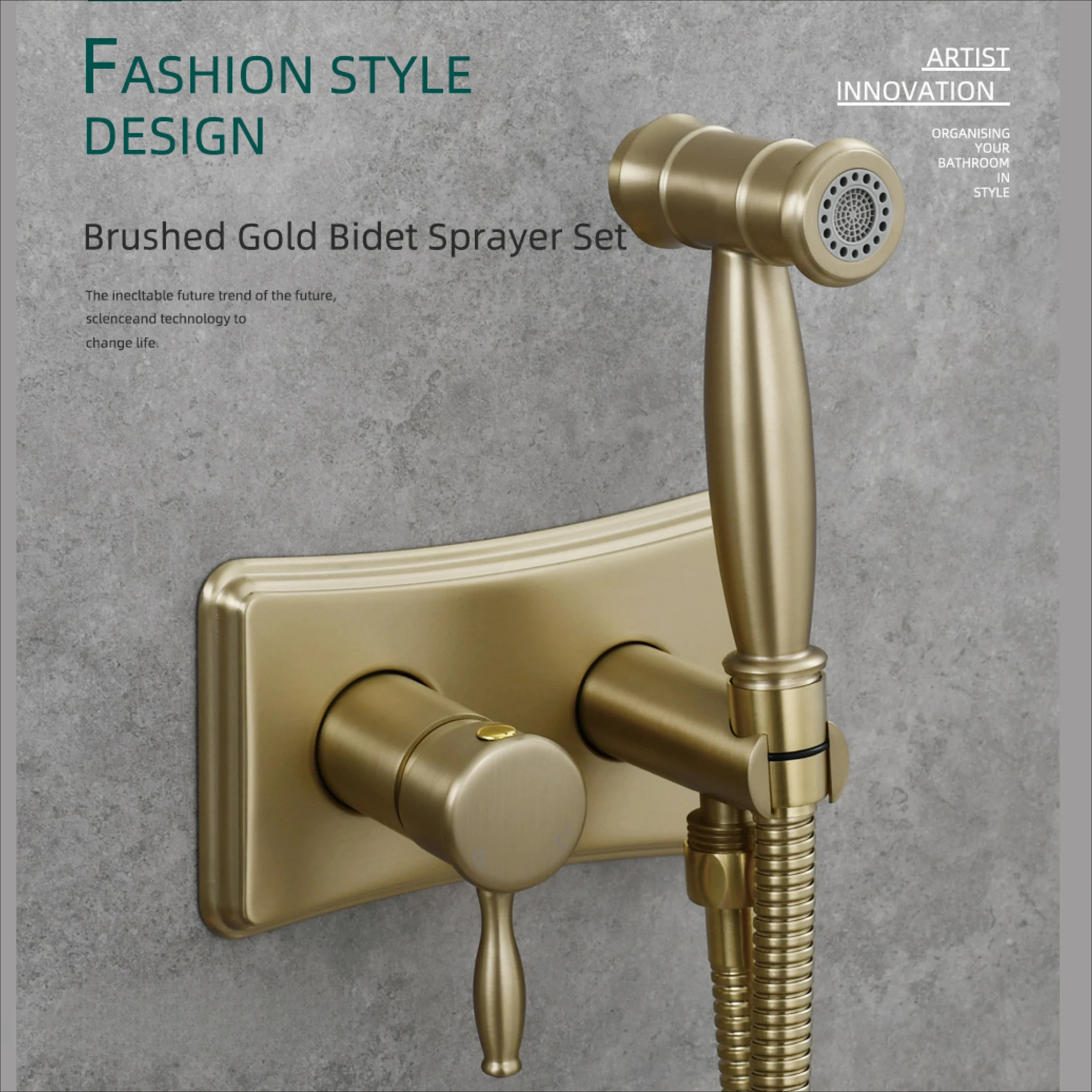 

Copper antique wall type cold and hot women's washer nozzle set pressurized flushing nozzle bathroom toilet cleaning spray gun