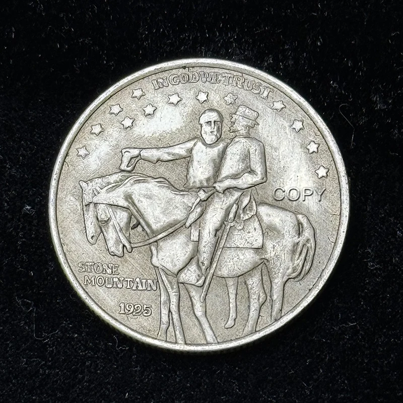 

1925 USA Silver Half Dollar Coin Stone Mountain the War Between the South and North Commemorative Coin Civil War Great COPY