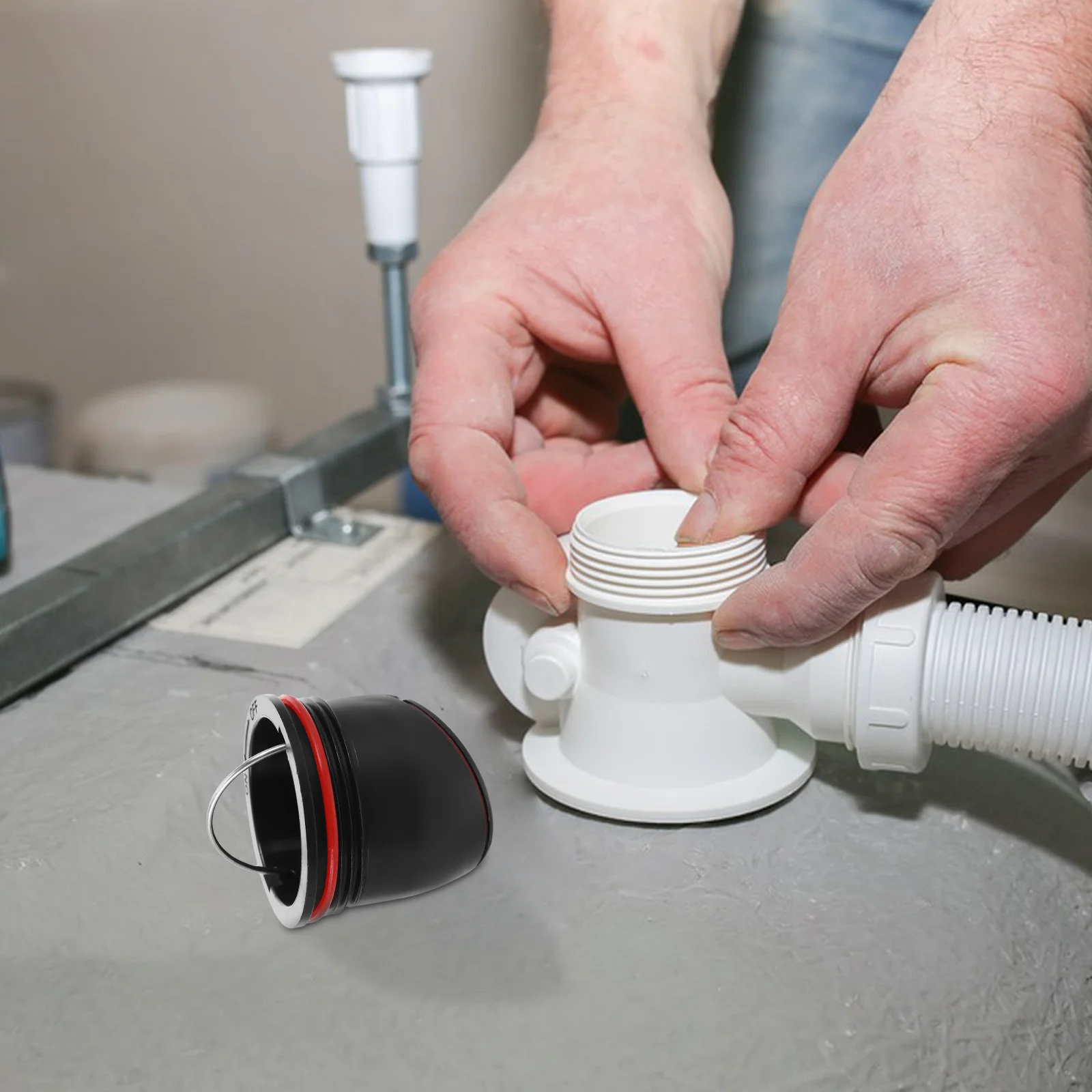 

Rv Toilet Floor Flange Anti-Clogging Hair Catcher Sturdy Materials Rv Accessories Bathroom Drain Strainer Mobile Home Tub Drain