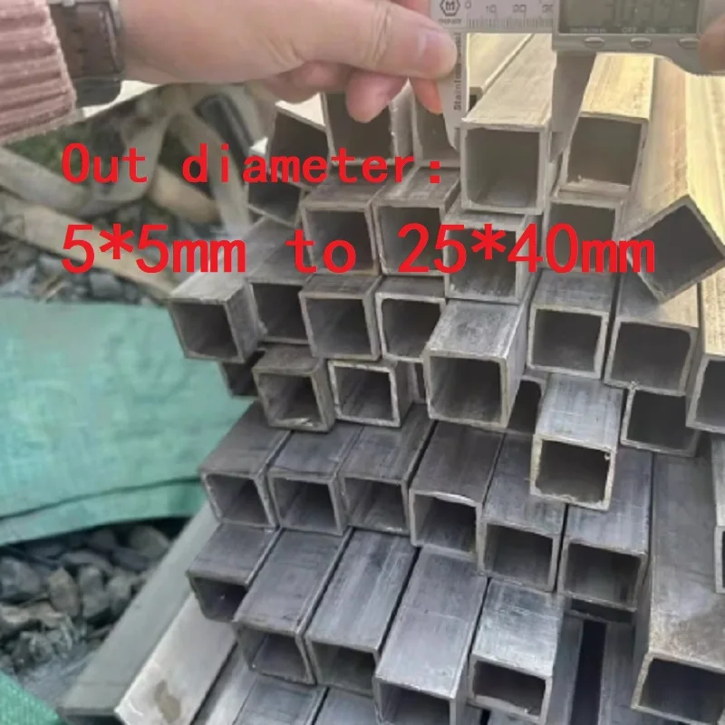 1PC Stainless Steel Square Tubes Rectangular Pipes Hollow Rod Small Large 5x5-25x50mm Length 100 250 500mm