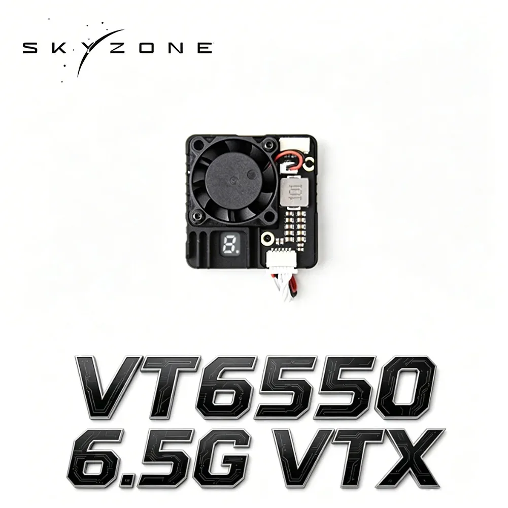 SKYZONE VT6550 6.5GHz 4W High Power VTX Video Transmitter Long Range FPV Video Sender Module Cooling Fan For RC Drone FPV Racing