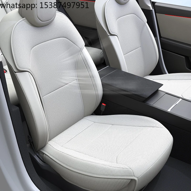 For 7pcs Car Seat Cushion All-inclusive Nappa Leather Seat Cover for Tesla New Model Y Juniper 2025 Seat Cover