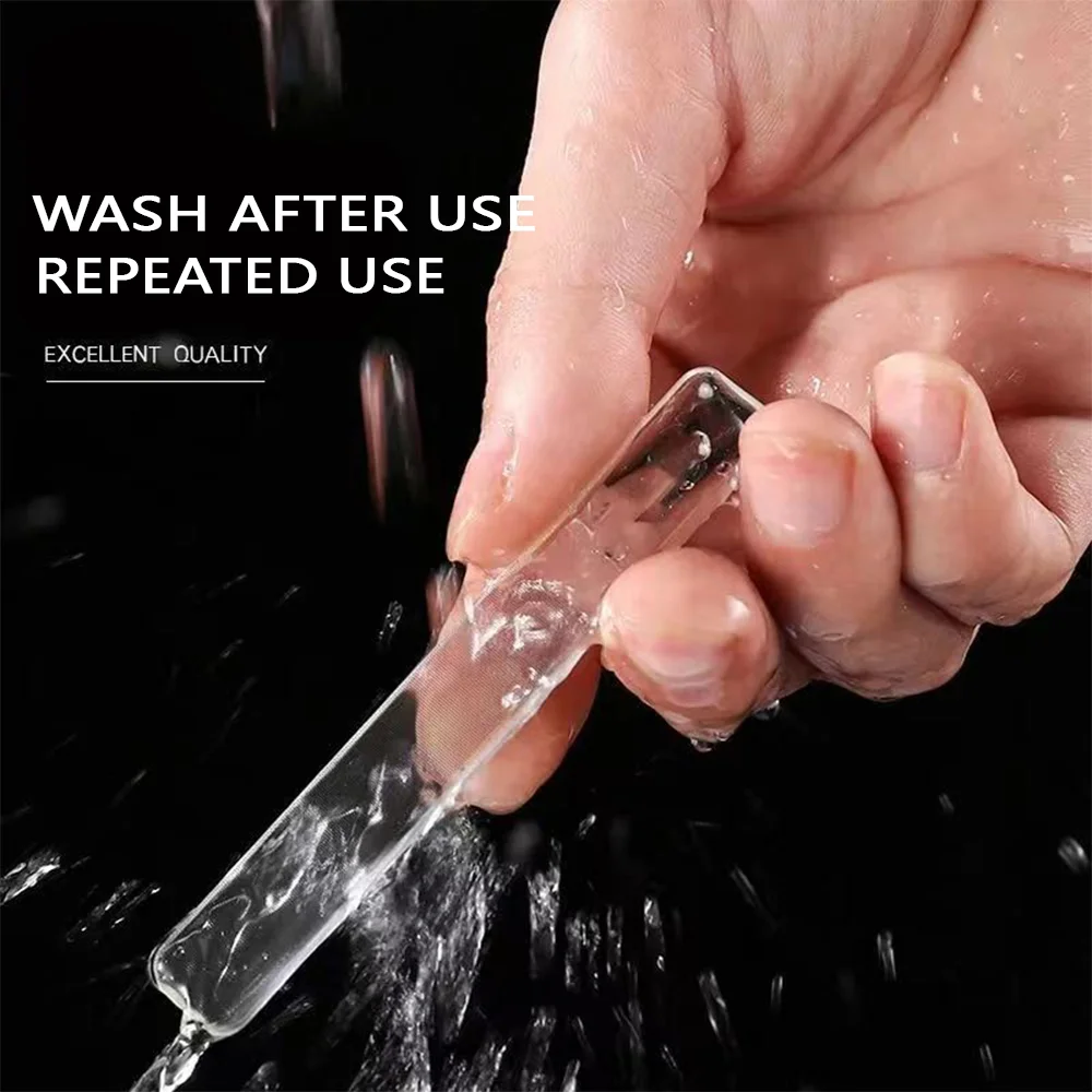 1/3pc Nano Glass Crystal Nail File Professional Polishing for a Mirror Shine Portable Manicure Supplies Reusable Nail Clean Tool
