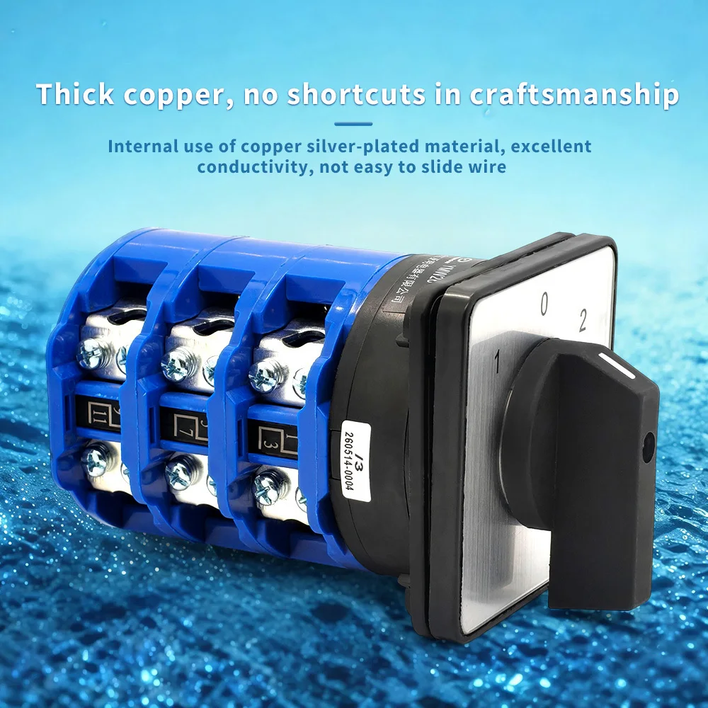 125A Three Poles LW26-125/3 Multi Position Panel Mounting Cam Changeover Rotary Switch Silver Contact LW28 YMW26