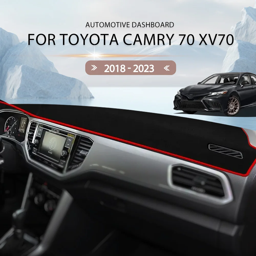 

For Toyota Camry 70 XV70 2018 - 2023 Dash Mat Sun Shade Anti-UV Carpets Car Accessories Car Dashboard Cover